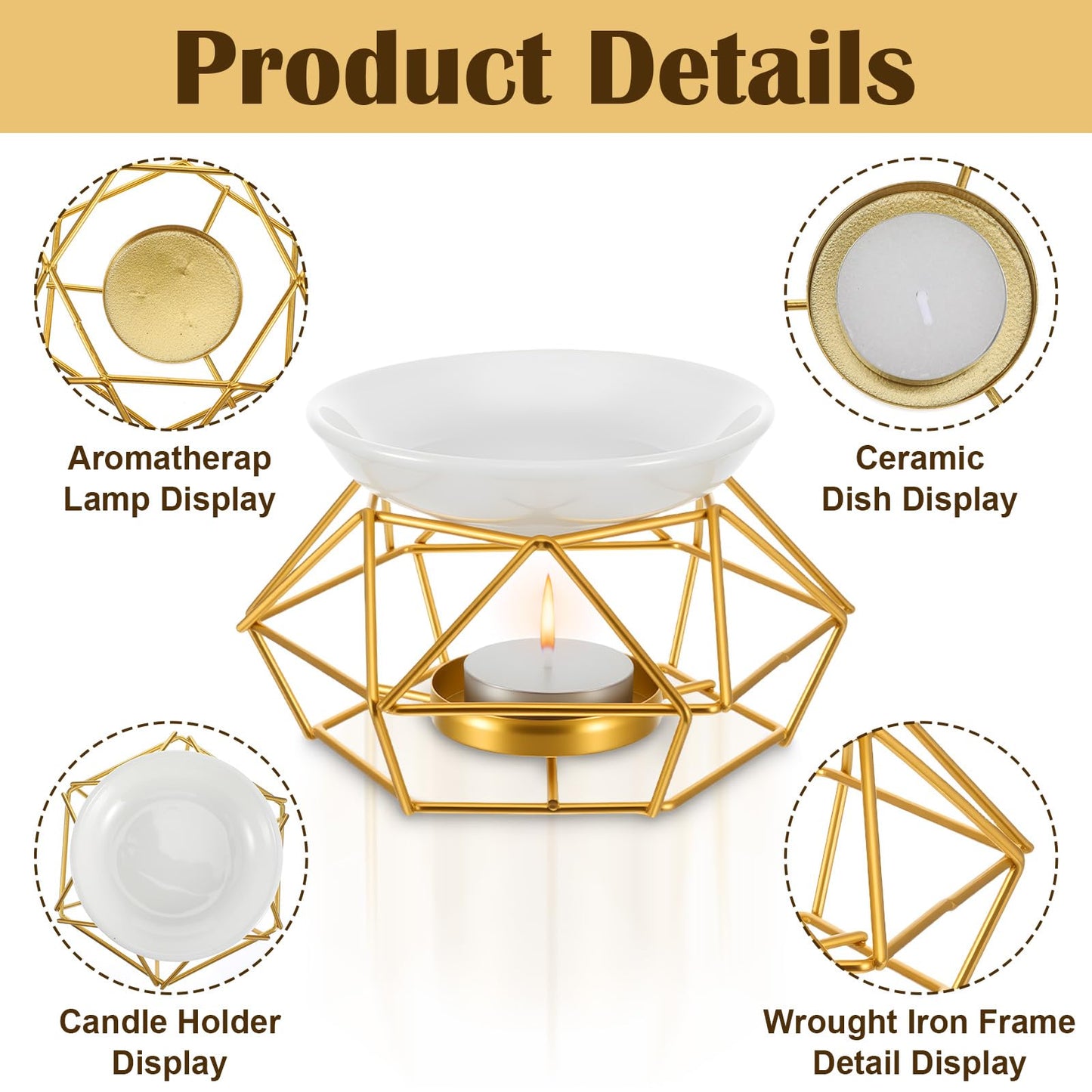 4 Pcs Romantic Essential Oil Burner Black Metal Wax Melt Bird Nest Style Tealight Wax Warmer Delicate Tealight Candle Holder Candle Tart Burne Home Wedding Decoration