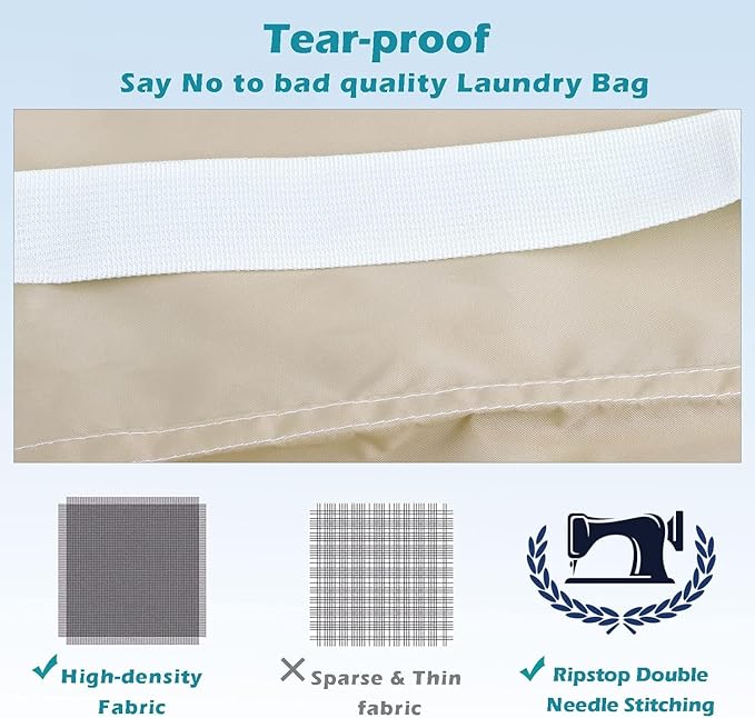 Heavy Duty Laundry Bag 2 Pack XL Nylon Laundry Bags