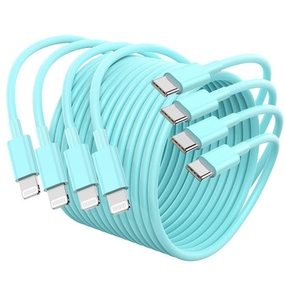 4Pack USB C to Lightning Cable 6FT, Fast Charging Cord for iPhone 14, Replacement for Apple Original Charger Cable for iPhone 14 13 12 11 Pro 11 XS MAX XR 8 7 6s Plus
