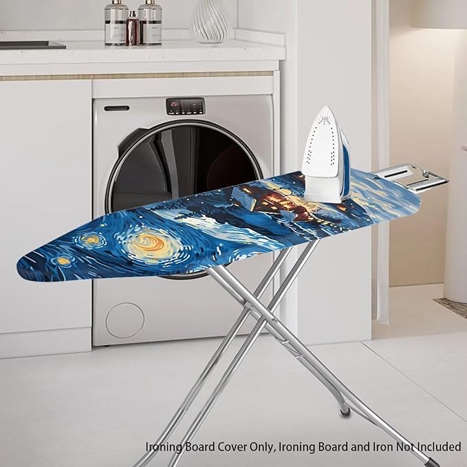 Starry Sky Design Ironing Board Cover and Pad Washable 15x54 Full Size Thick