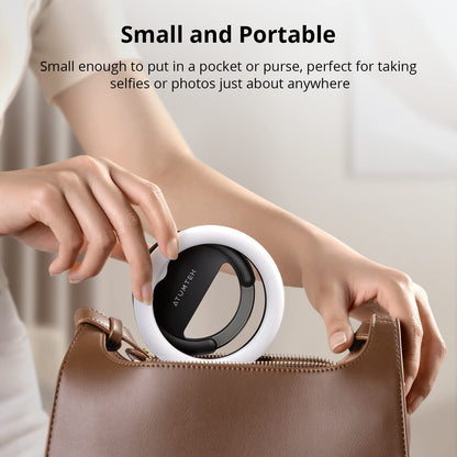 ATUMTEK 40 LED Rechargeable Clip-On Phone Selfie Ring Light for Photo and Video for Streaming, TikTok, Instagram, Zoom Meeting and Video Conferencing – Black