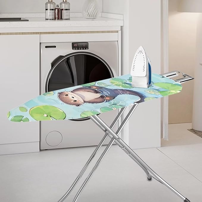 Cute Otter Ironing Board Covers Heavy-Duty Fabric Non Slip Padded Ironing Board