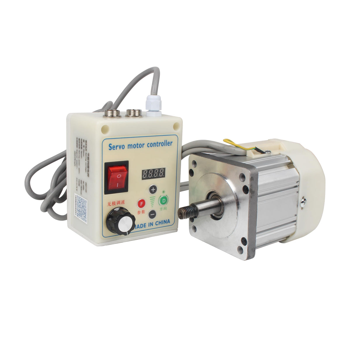 RATTMMOTOR 750W Permanent Magnet Brushless Servo Motor Max Speed 6500rpm/min with Servo Motor Controller for Woodworking Machine/Lathe/Drilling and Tapping Machine/Reducer/Belt Sander (220V)