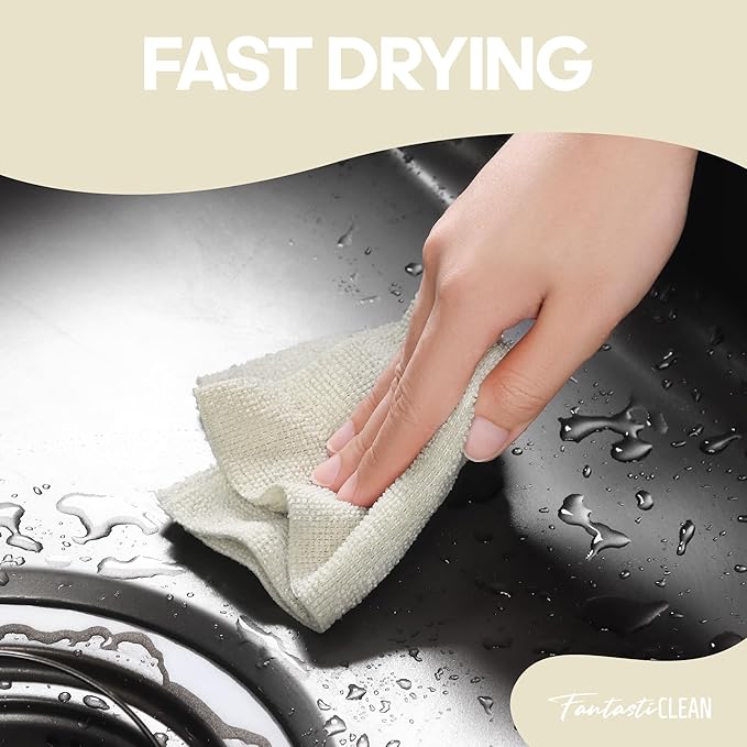 Fantasticlean Microfiber Cleaning Cloth Roll 4 Rolls 240 Pack, Tear Away