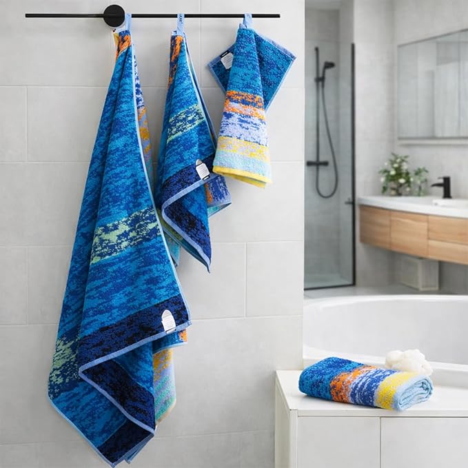 SEMAXE Bath Towel Set of 8 Include 2 Bath Towels, 2 Hand Towels, 4 Washcloths