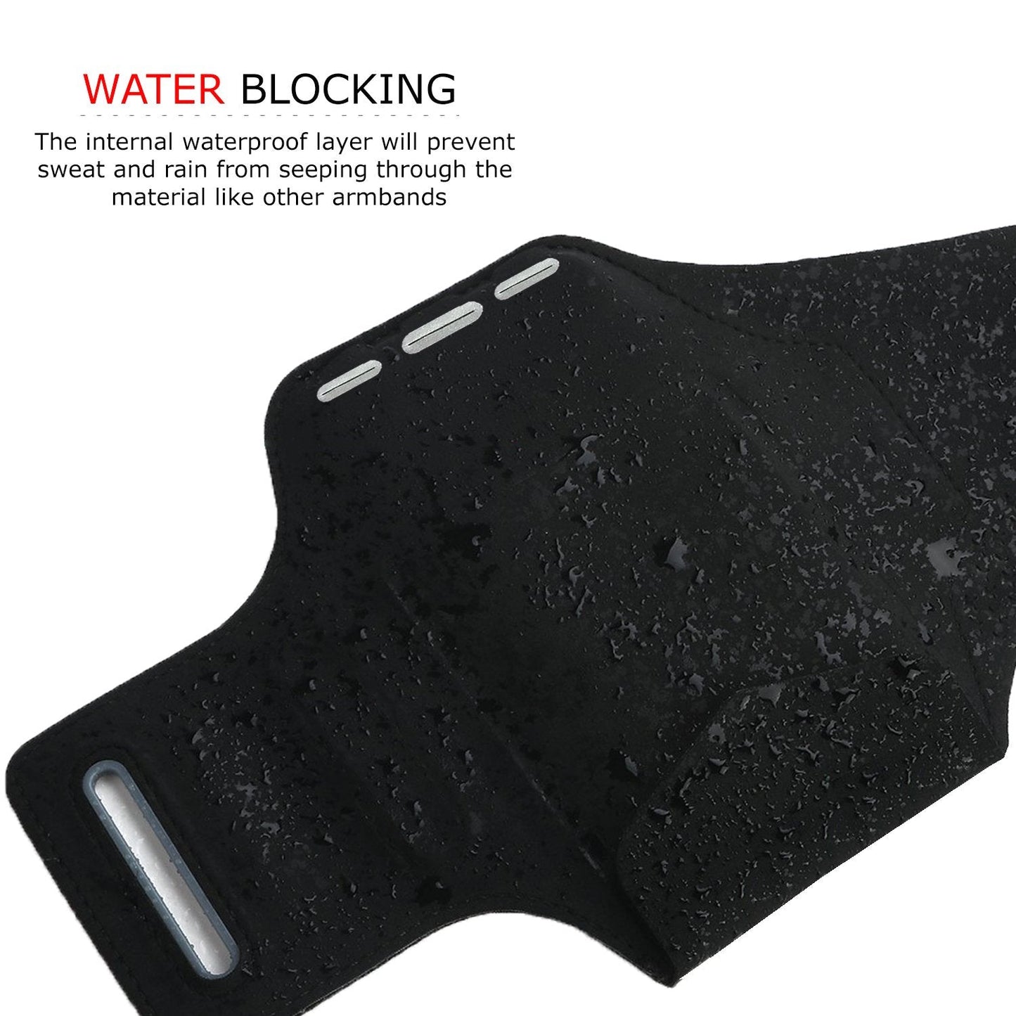 RevereSport Waterproof Armband for iPhone 17/16/15/14/13/12 with Extra Pockets for Keys, Cash and Credit Cards. Running Phone Arm Holder for Sports, Gym Workouts and Exercise