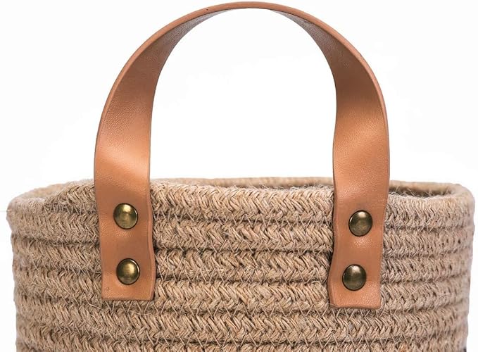 2pack Small Hanging Baskets-Cotton Rope Wall Basket