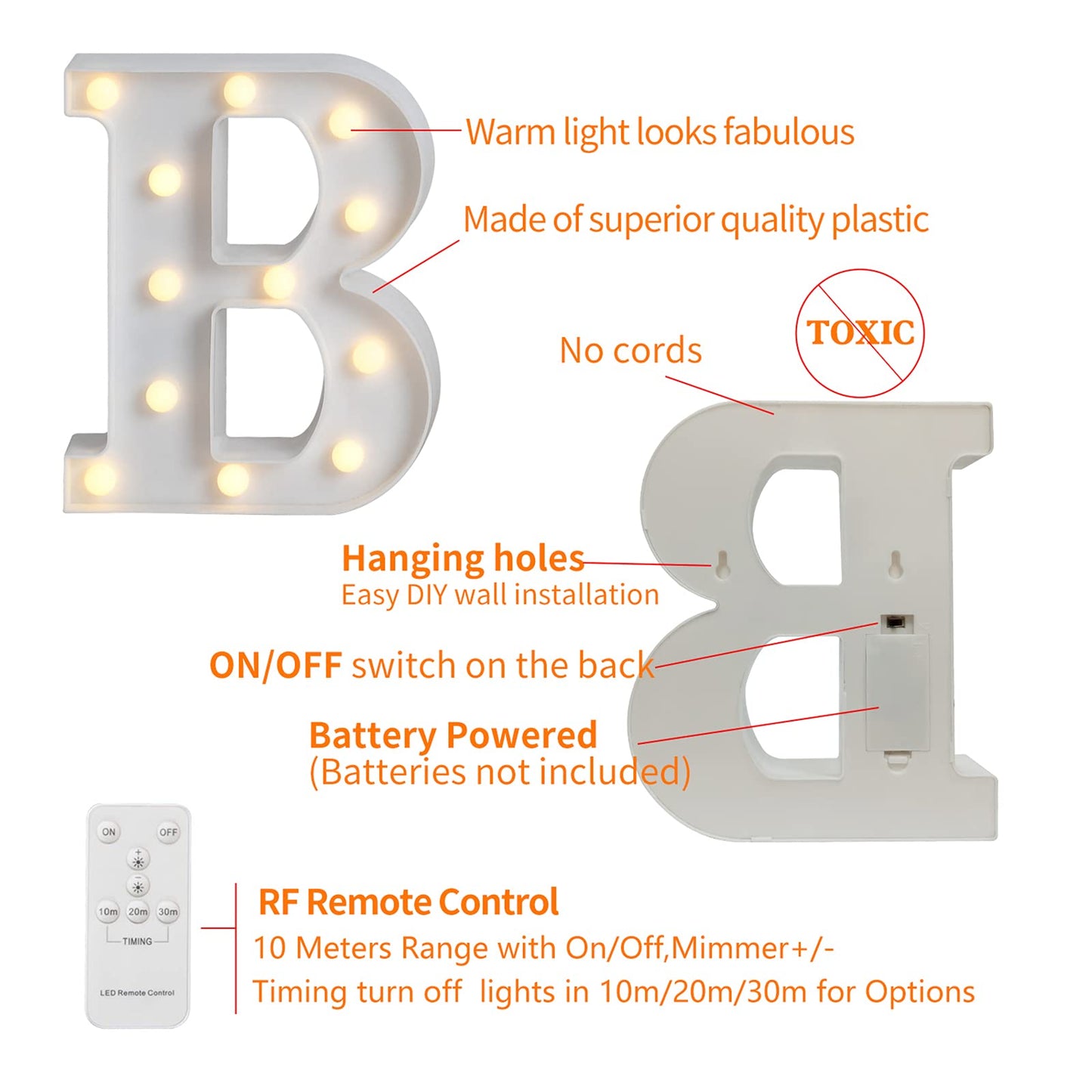 Rdutuok LED Marquee Letters Lights BAR Sign Letter Lamp for BAR Pub Home Party Wedding Decoration Battery Powered Christmas Lamp Home Bar Decoration