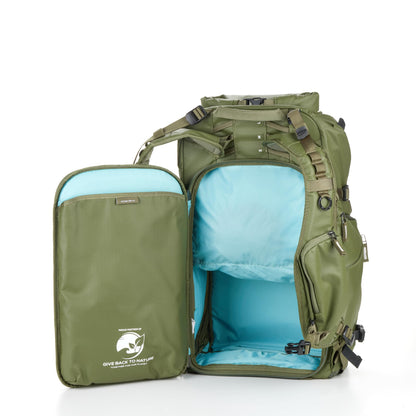 Shimoda Action X30 v2 Backpack, Outdoor Photography Adventure Pack for mirrorless and DSLR cameras, w/Modular Core Unit Compatibility, Expandable Rolltop, 16" Laptop Sleeve, Army Green