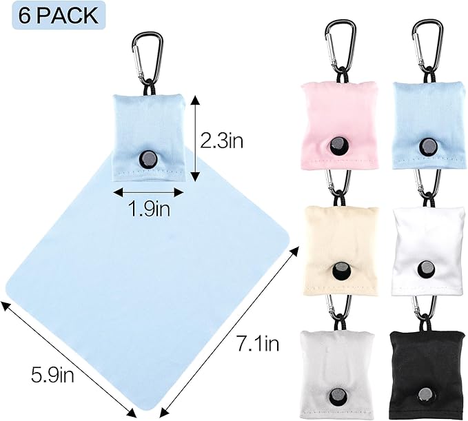 Vemiss 6 Pack Microfiber Glasses Cleaning Cloth, Wipes Lens Eyeglasses & Screens