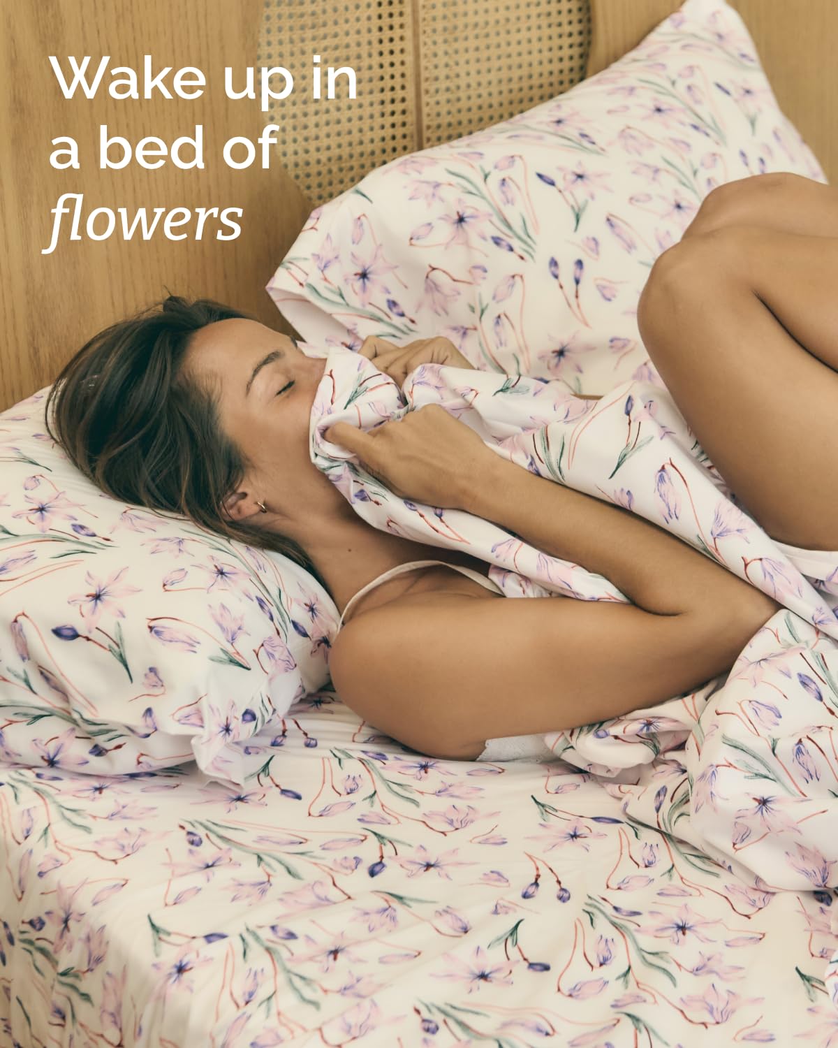 Floral Sheets - Pink Floral Bed Sheet Set - 1 Flat & 1 Fitted & 2 Pillowcases w/ Deep Pockets - Comfy, Wrinkle & Fade Free - Boho Botanical Bedding - Ultra-Soft, Breathable & Cooling - Queen Size Set