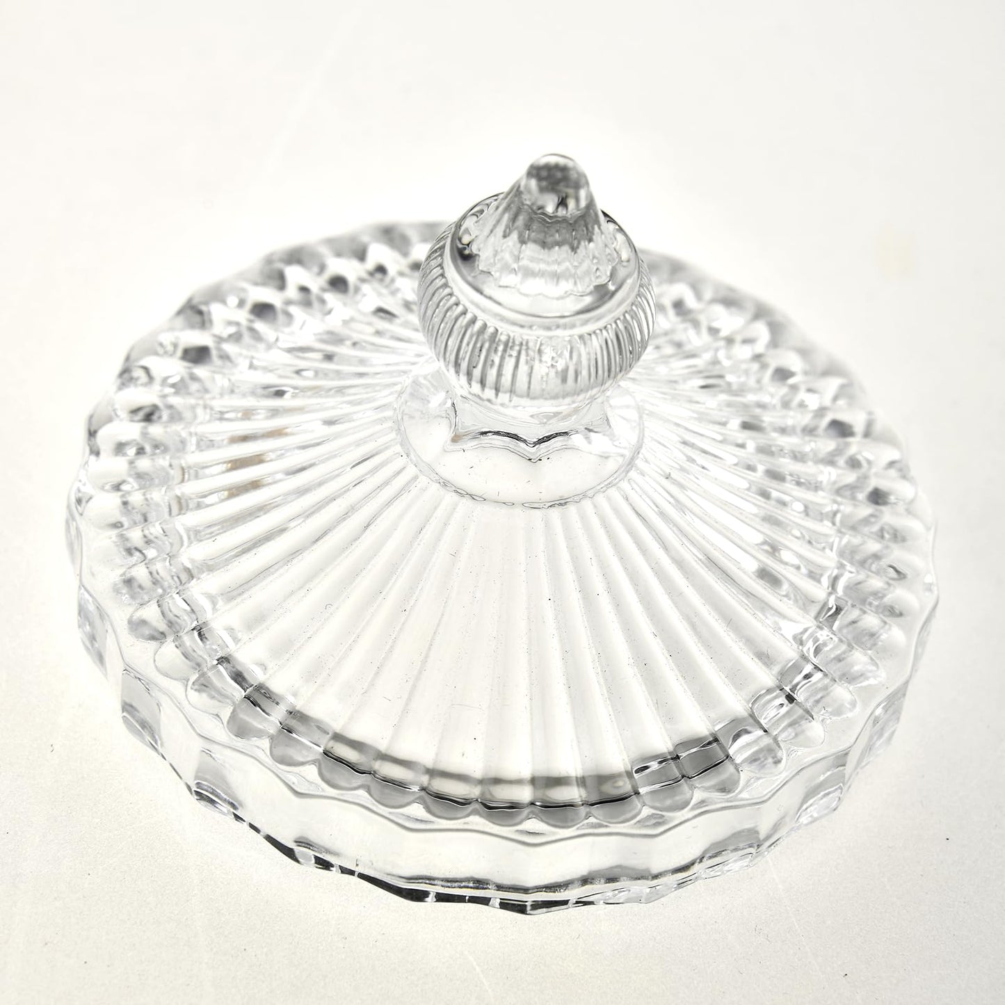 Crystal Glass Salt Cellar with Lid – 7oz Clear Salt Box Salt and Pepper bowls, Salt Container Holder for Kitchen, glass Storage jars for Candies, Sugar, Decorative Kitchen & Dining Table Essential
