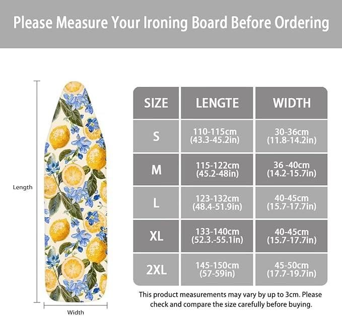 Ironing Board Cover, Ironing Mat, Lemon Ironing Board Cover, Table Top Ironing