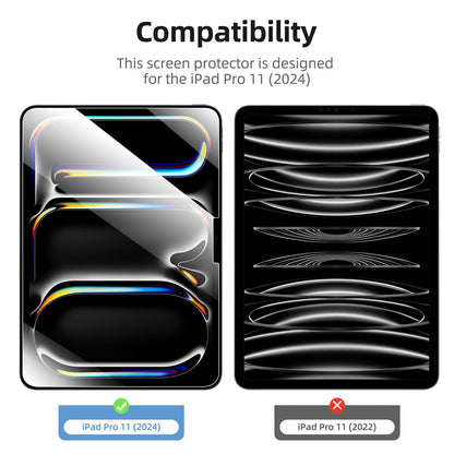 NEW'C 2 Pack Designed for iPad (A16) 11th Generation 2025, iPad 10th Generation 10.9 inches 2022 Screen Protector Tempered Glass, Bubble Free, Ultra Resistant (Easy Installation Frame)