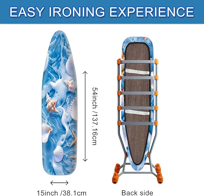 Summer Ocean Shell Ironing Board Cover Stretch Fabric