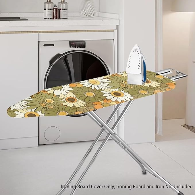 Hippie Flower Print Ironing Board Cover and Pad Thick Padding Standard Size