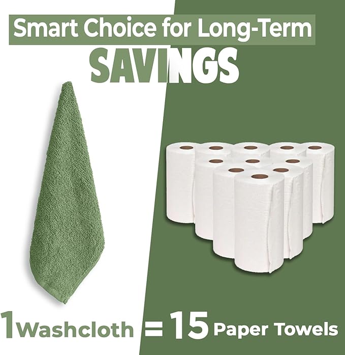 DAN RIVER 24 Pack Wash Cloths for Showering