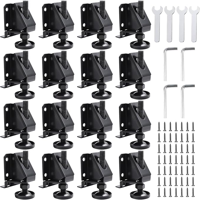 DkOvn Leg Leveler, 16 Pack Heavy Duty Leveling Feet, Adjustable Furniture