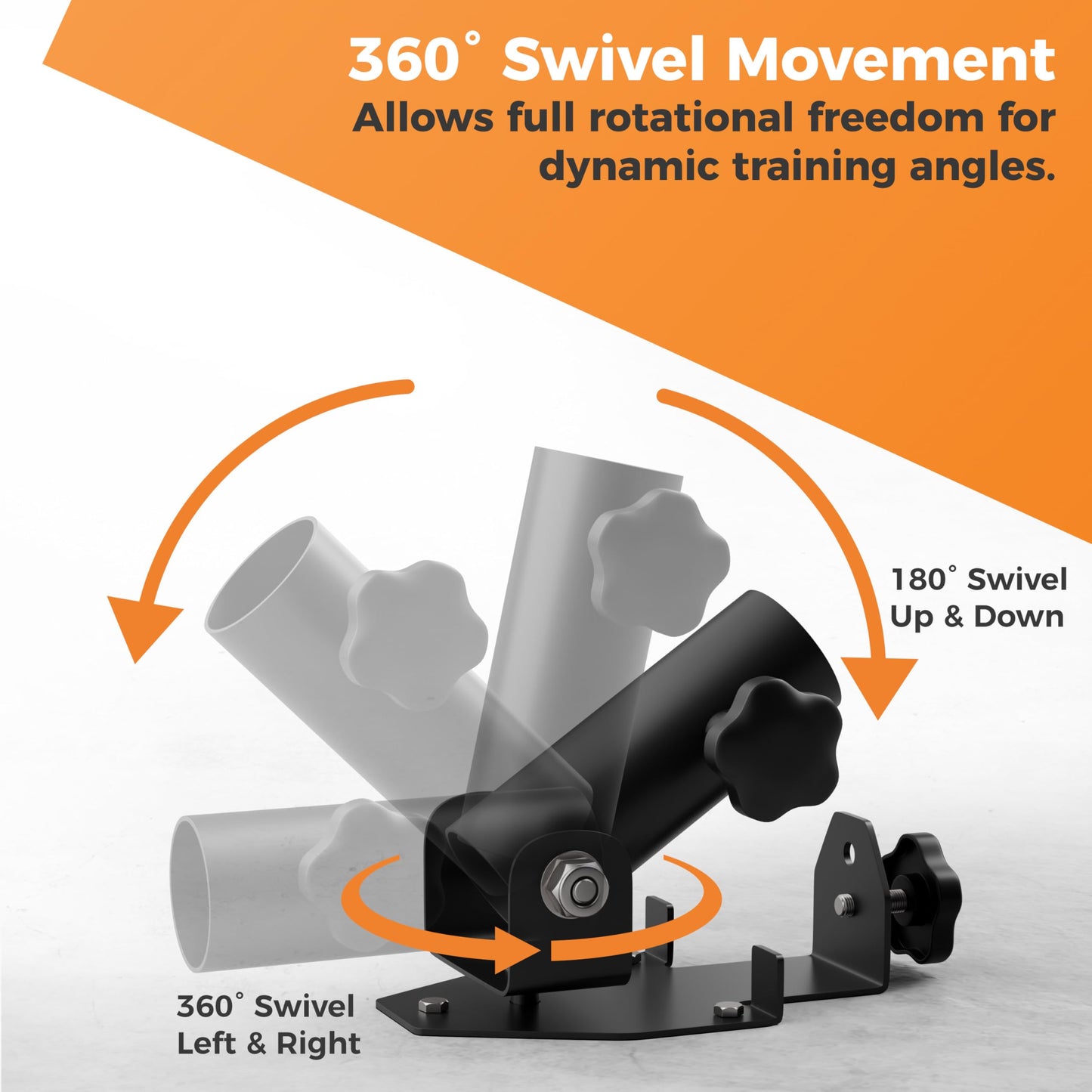 Rack, Wall or Floor Mount Heavy Duty Landmine Attachment for Barbell - Olympic Size T Bar Row Attachment, Landmine Base for Squat Rack and Viking Press - Gym Equipment Accessories by EVERSTRONG