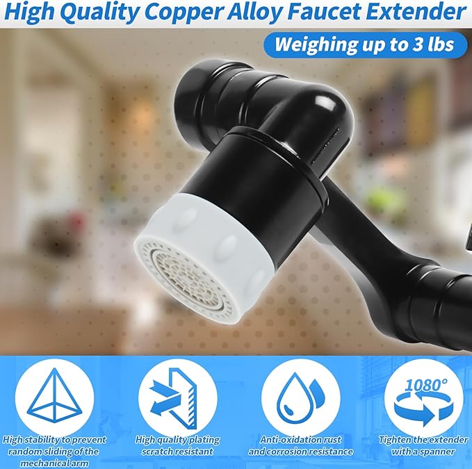 1080° Swivel Faucet Extender