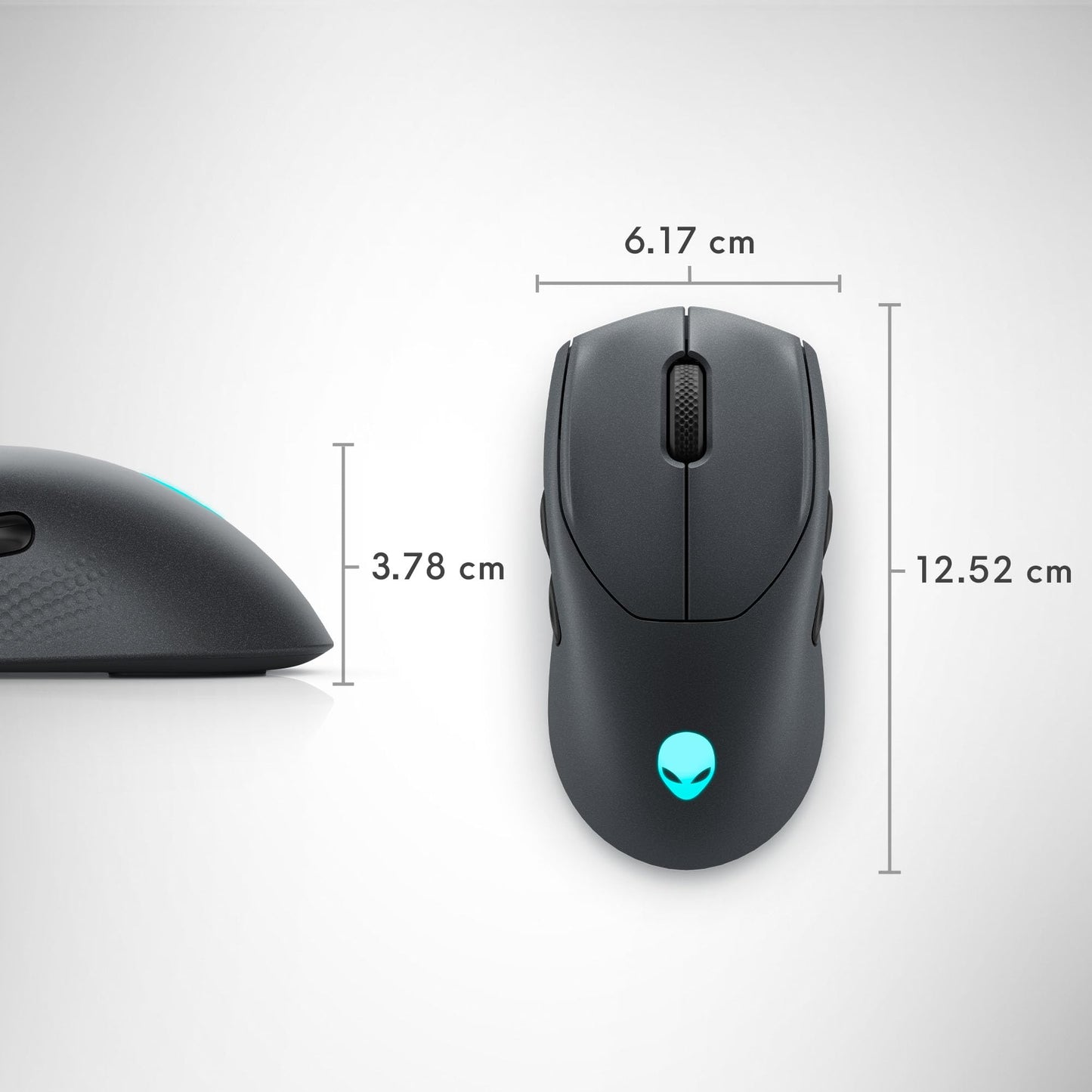 Alienware Wired/Wireless Gaming Mouse AW610M - 16000 DPI Optical Sensor, 350 Hour Rechargeable Battery, 7 Buttons, 3-ZONE 16.8m AlienFX RGB Lighting, Ergonomic - Dark Side of the Moon
