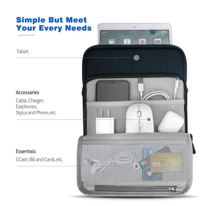 Dadanism 13 Inch Tablet Sleeve Shoulder Bag Carrying Case for iPad Pro 13" M4 2024, iPad Air 13" M3 M2, iPad Pro 12.9", Galaxy Tab S10+ Plus/S9 FE+/S9+ Plus 12.4", reMarkable Paper Pro 11.8", Indigo