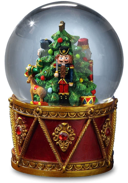 The San Francisco Music Box Company Nutcracker Drum Water Globe