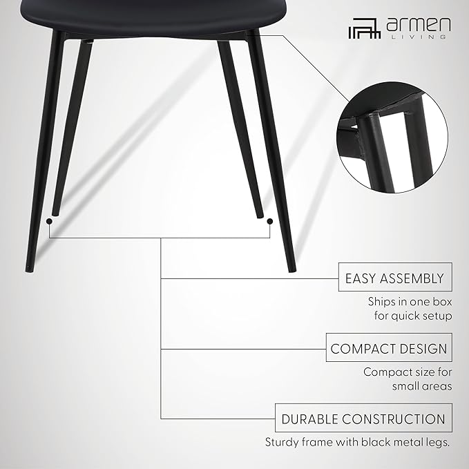 Armen Living Monte Mid Century Modern Dining Accent Chair