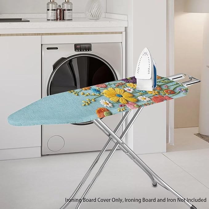 Sprowallow Colorful Daisy Ironing Board Cover Heavy Duty Iron Pad Covers Stain