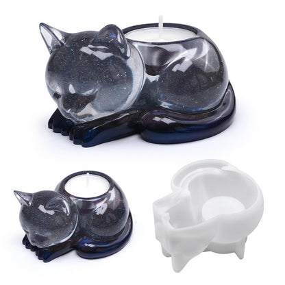 Gythara 3D Cat Theme Silicone Candle Molds Kitten Animal Cartoon Pet Molds for DIY Party Epoxy Resin Plaster Casting Soap Candle Craft Making Decor
