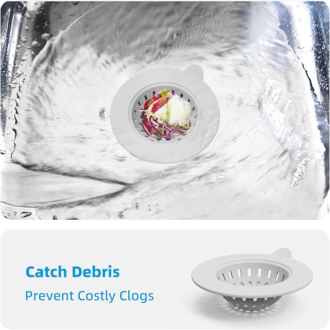 4 Pack Silicone Kitchen Sink Drain Catcher