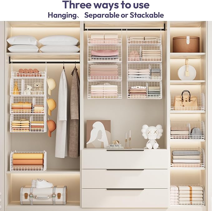 SWTYMIKI Hanging Closet Organizer Storage