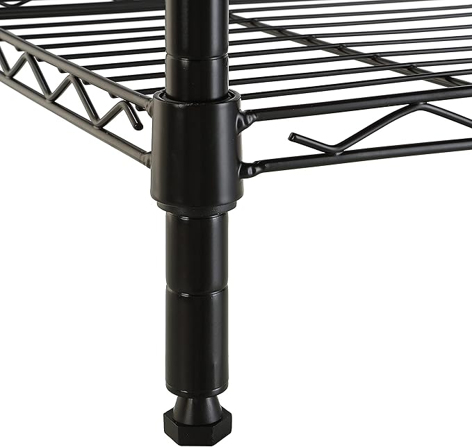 Amazon Basics 5-Shelf Tower Adjustable Storage Shelving Unit for Garage, Rust-Resistant Steel, 150 lbs Per Shelf, 16"W x 16"D x 54"H, Black
