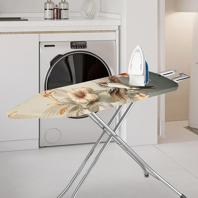 Vintage Hummingbird Floral Ironing Board Cover Heat Reflective Anti-dust