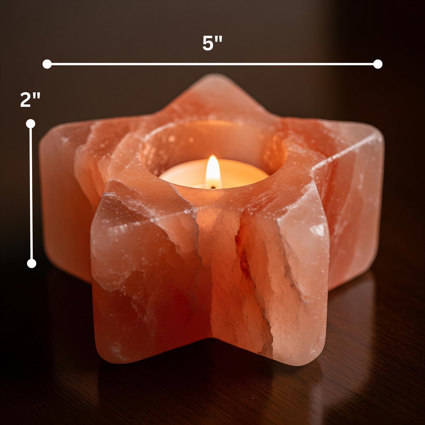 2 Tealight Candle Holders Star Shaped, 5x5x2, 2.5 lbs Each
