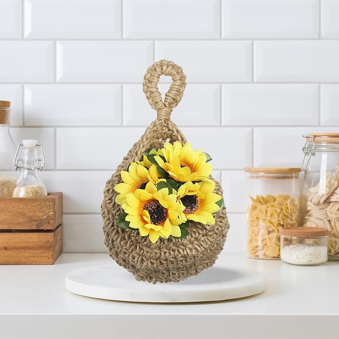 PATIKIL Hanging Fruit Baskets for Kitchen, Medium Size Teardrop Home Decor