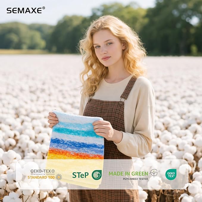 SEMAXE 12 Pack Hand Towels for Bathroom, 100% Cotton Towels