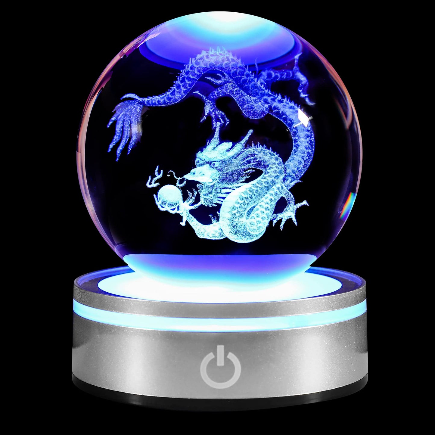 pinyan Chinese Dragon Decor Gifts Statue Figurines Stuff Decorations 3D Laser Etched Halloween Crystal Balls for Witchcraft Paper Weights Glass Decor for Kids Gifts Dragon Lovers