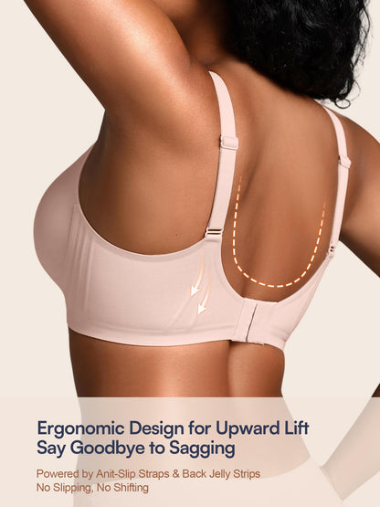 Wireless Jelly Bras for Women No Underwire with Support - S-2XL Seamless Bralettes Everyday Comfort Tshirt Padded Bra