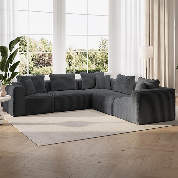 Novilla 106" Modular Sectional Sofa, Modern Cloud Sectional Couch