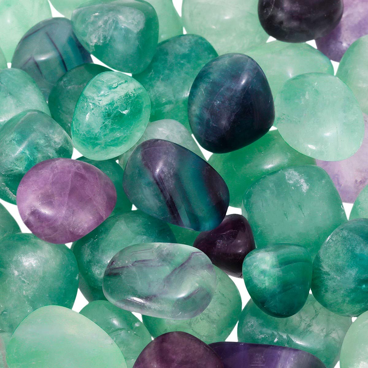 Nupuyai 1 lb Tumbled Stones Irregular Shape Polished Crystals, Reiki Chakra Healing Quartz, Home and Garden Decor