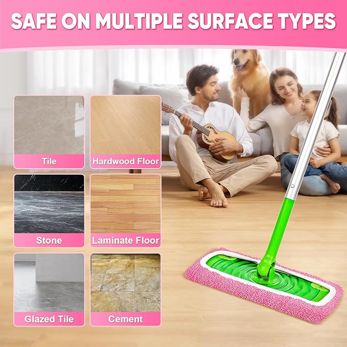 6-Pack Reusable Microfiber Mop Pads Compatible