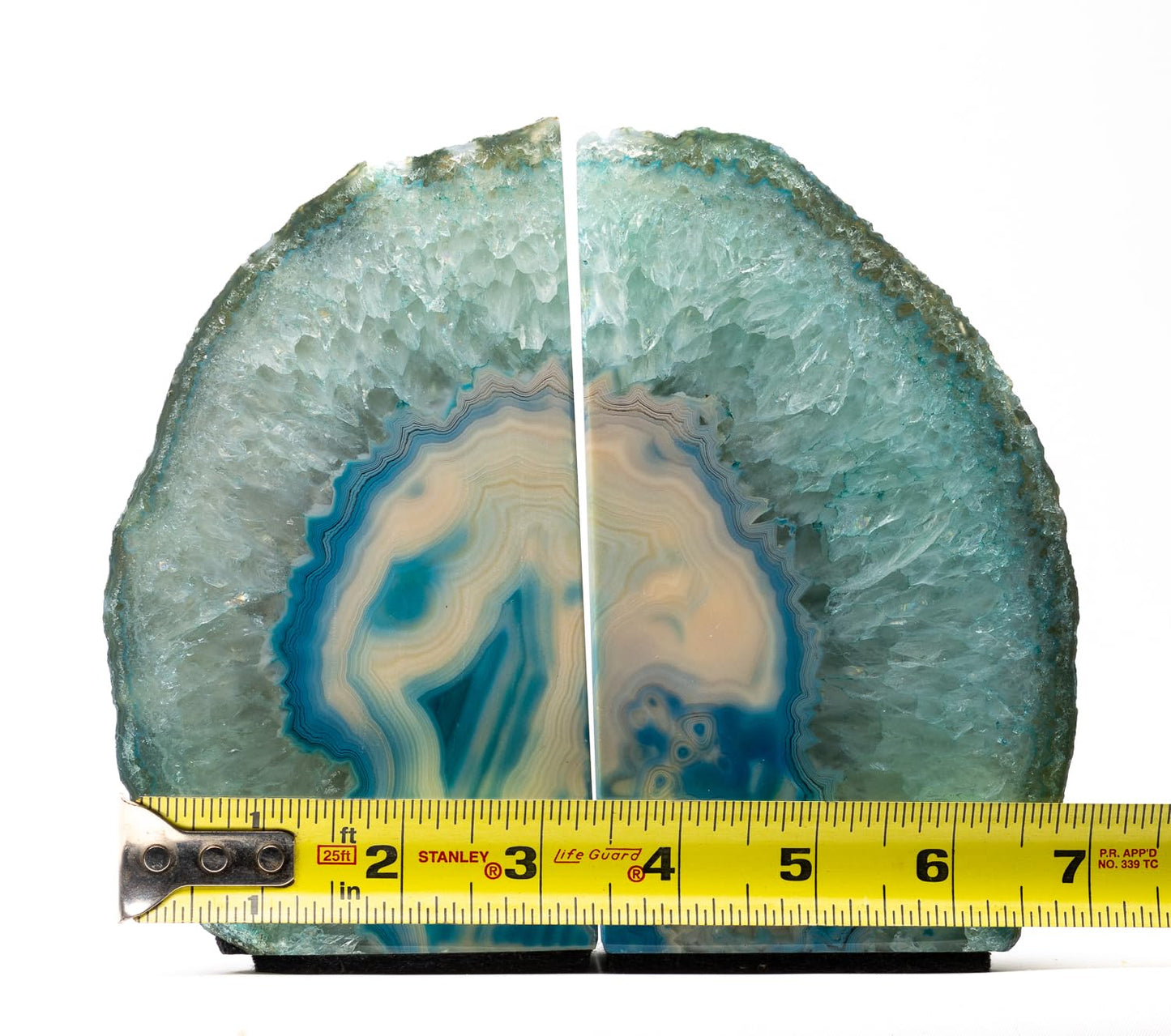 DesertUSA Agate Bookends, Home Décor (3.5-6 lbs, Teal)