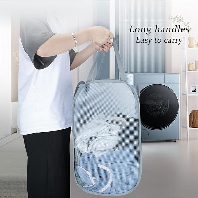Upgraded 100L Extra Large Collapsible Laundry Hampers. Pop Up Laundry Basket