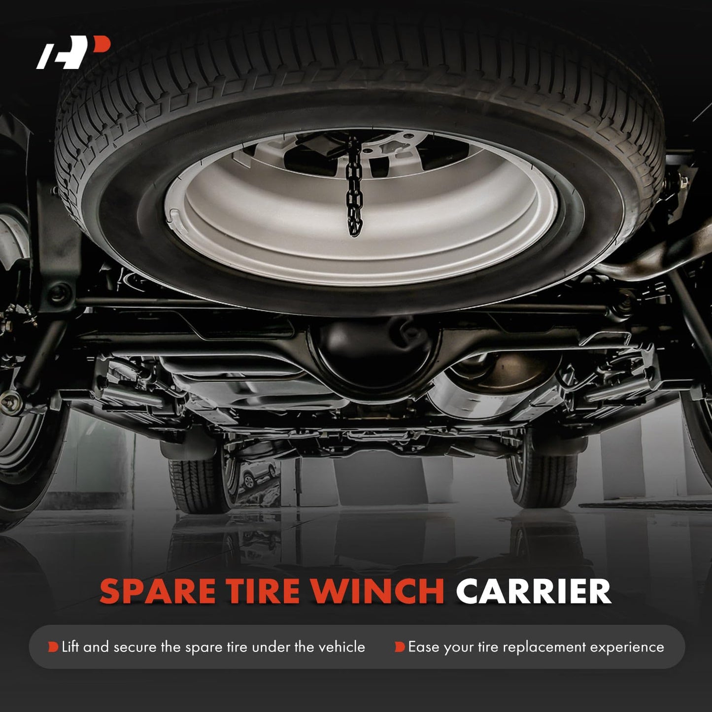 A-Premium Spare Tire Hoist Spare Tire Winch Carrier Compatible with Jeep Wrangler JL 2018 2019 2020 2021 2023 2024