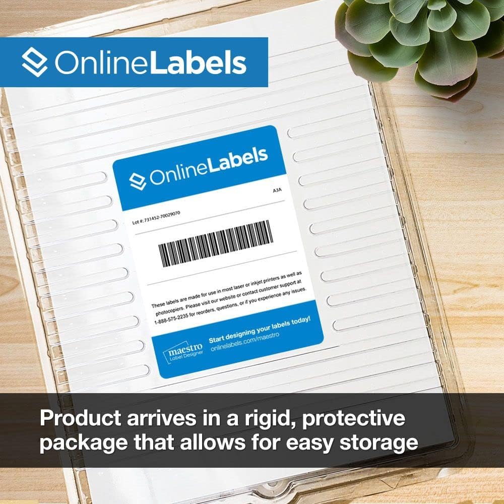 4 x 2.5 Rectangle Labels - Permanent, White Matte - Address, Shipping, Mailing, Gift Labels - Pack of 8,000 Labels, 1,000 Sheets - Inkjet/Laser Printers - Online Labels