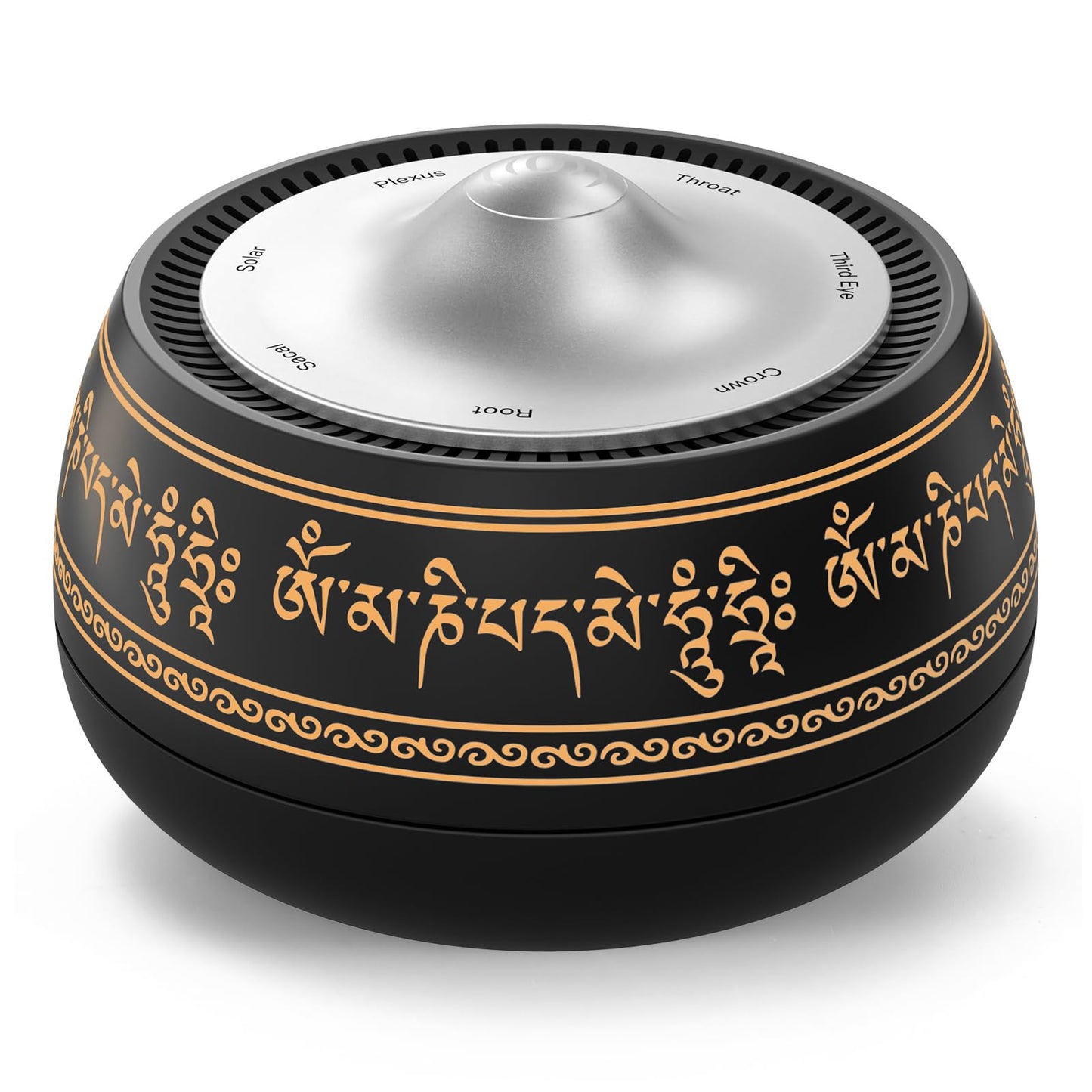 Portable Electronic Tibetan Singing Bowl, 8 Chakra Modes with 8 Chakra Cycle Play Mode, Auto/Manual Mode, Vibration & Built-in Timer, USB-C Rechargeable Meditation Device for Yoga, Reiki, Relaxation