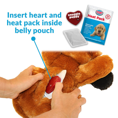 Original Snuggle Puppy Toy, Heartbeat Toy for Puppy, Dog Toys for Anxiety Relief, Calming Aid, Dog Heartbeat Toys for Behavioral Training in Biscuit
