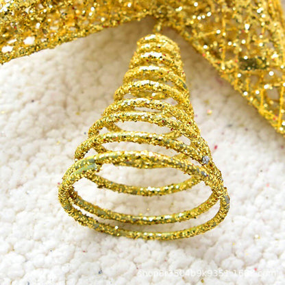 AVMBC Gold Christmas Tree Topper Star - Glitter Tree - Top Star Ornament Indoor Party Home Decoration