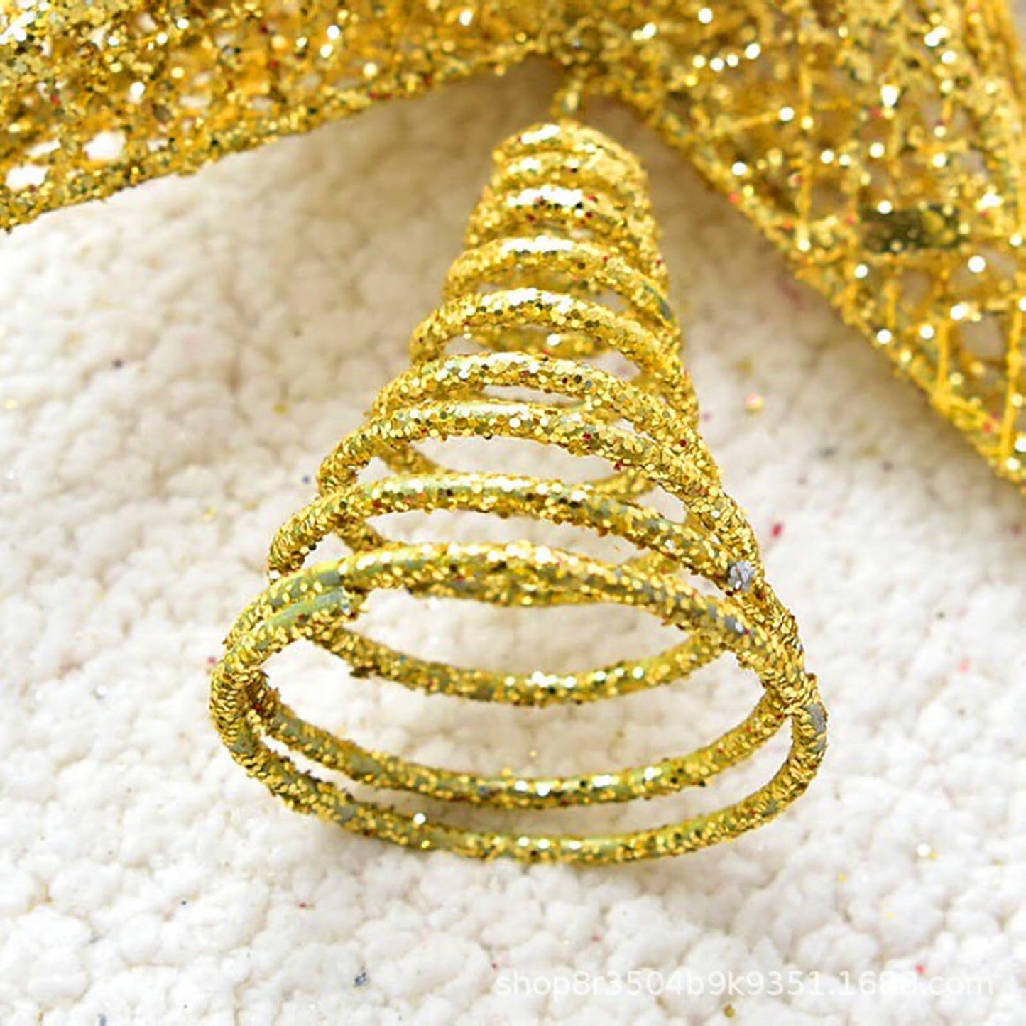 AVMBC Gold Christmas Tree Topper Star - Glitter Tree - Top Star Ornament Indoor Party Home Decoration